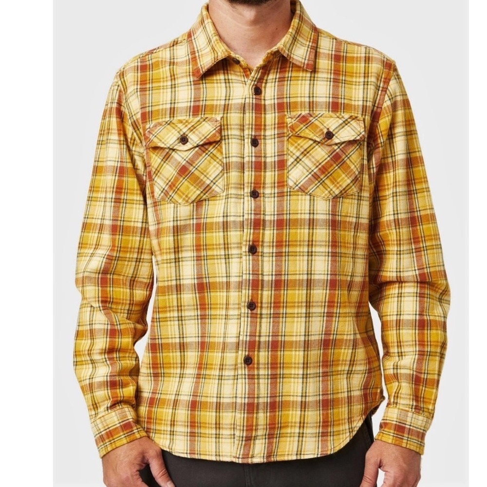 KATIN Men's‎ FRED Flannel Shirt -
Butter Size Medium Button